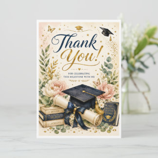 Carte De Remerciements Célébrez une remise de diplômes mémorable tout en