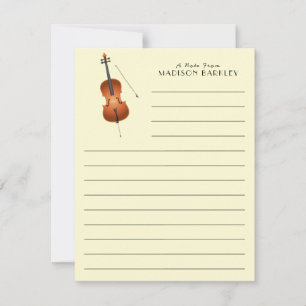 Carte De Remerciements Cello Musicien Musique Enseignant Chaîne Orchestre