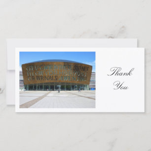 Carte De Remerciements Centre du Millénaire, Cardiff, Pays de Galles - Me