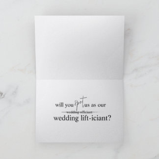 Carte De Remerciements Cérémonie de mariage drôle de levage d'haltères
