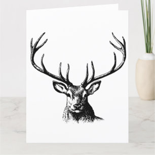 Carte De Remerciements Cerfs Animaux Antlers Nature Faune Hornes Pots