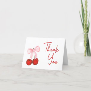 Carte De Remerciements Cerise sur le Baby shower supérieur