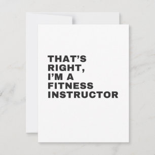 CARTE DE REMERCIEMENTS C'EST BIEN JE SUIS INSTRUCTEUR DE FITNESS