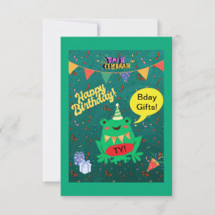 Carte De Remerciements C'est enfin mon anniversaire 29 février Confetti d