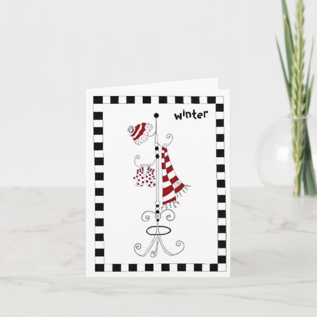 Carte De Remerciements C'est hiver (Devant)