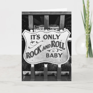 Carte De Remerciements 'C'est seulement du rock and roll bébé'
