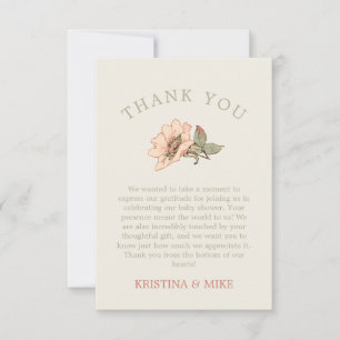 Carte De Remerciements C'est un Baby shower de Roses Roses Roses Rose Fil