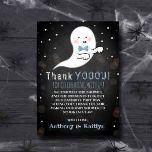 Carte De Remerciements C'est un boo-y ! Baby shower d'Halloween Little Sp