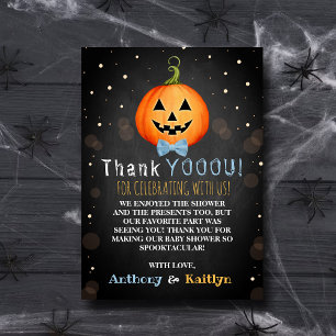 Carte De Remerciements C'est un boo-y ! Baby shower d'Halloween petit Cit