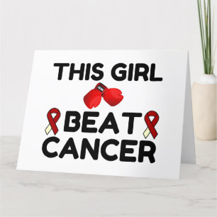 CARTE DE REMERCIEMENTS CETTE FILLE A BATTU LE CANCER
