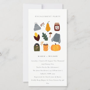 Carte De Remerciements Chaleureux Fiançailles d'automne essentiel Invitat