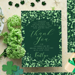 Carte De Remerciements Chanceux en amour Saint-Patrick Fête de mariage