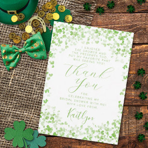 Carte De Remerciements Chanceux en amour Saint-Patrick Fête de mariage