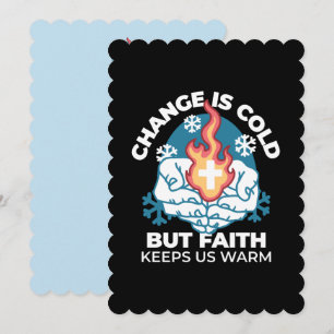 Carte De Remerciements Changement du froid, Feu de foi - Chrétien motivat