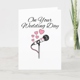 Carte De Remerciements Chanteur Mariage Card Vocalist Musicien