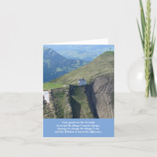 Carte De Remerciements Chapelle dans les Alpes suisses