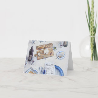 Carte de remerciements - Charcuterie - Vin - Froma