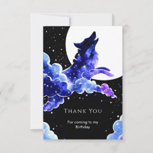 Carte De Remerciements Charmant anniversaire de Howling Wolf