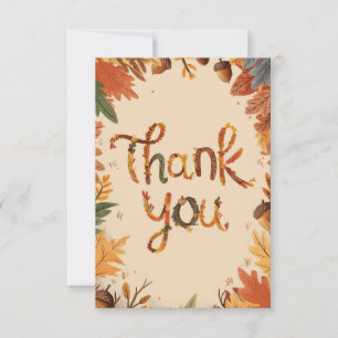 Carte De Remerciements Charmant Charme Whimsical Automne automne