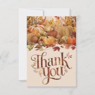 Carte De Remerciements Charme Enchanté automne automne