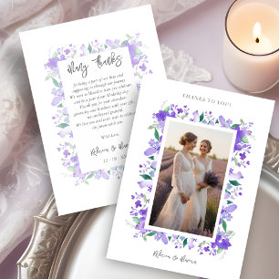 Carte De Remerciements Charme gracieux Floral Contemporain Lilac Photo