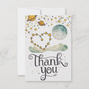 Carte De Remerciements Charme mystique Ciel céleste