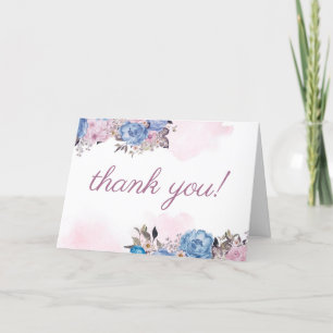 Carte De Remerciements Charme parisien Floral Custom Wedding Photo