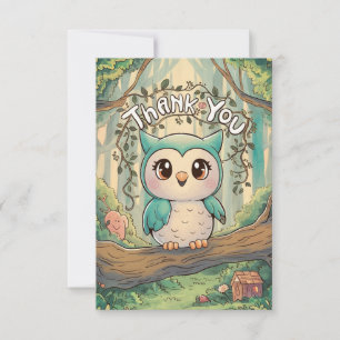 Carte De Remerciements Charming Owl