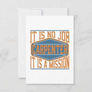 Carte De Remerciements Charpentier - Ce n'est pas un métier, c'est une mi