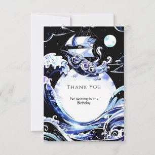 Carte De Remerciements Chasse au trésor Boho Pirate Anniversaire
