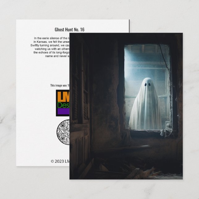 Carte De Remerciements Chasse aux fantômes no 16 (Devant / Derrière)