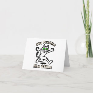 Carte De Remerciements Chat Restez Positif