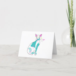 Carte De Remerciements Chat Sphynx