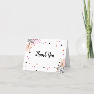 Carte De Remerciements Château Boo Halloween Baby shower fille