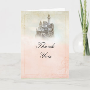 Carte De Remerciements Château de conte de fées Livre de contes Élégante