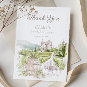 Carte De Remerciements Château élégant de Provence Mariage champêtre fran