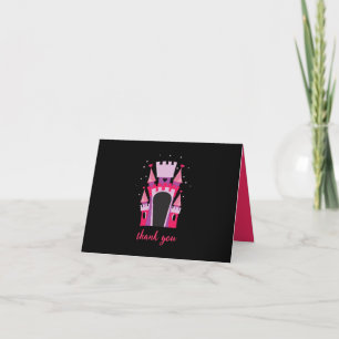 CARTE DE REMERCIEMENTS CHÂTEAU PRINCESS BOUNCE MAISON D'ANNIVERSAIRE