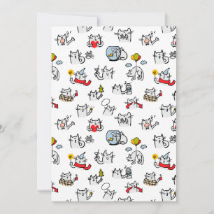 Carte De Remerciements Chats amusants, lait et magie.
