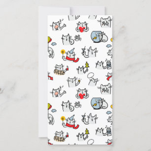 Carte De Remerciements Chats amusants, lait et magie