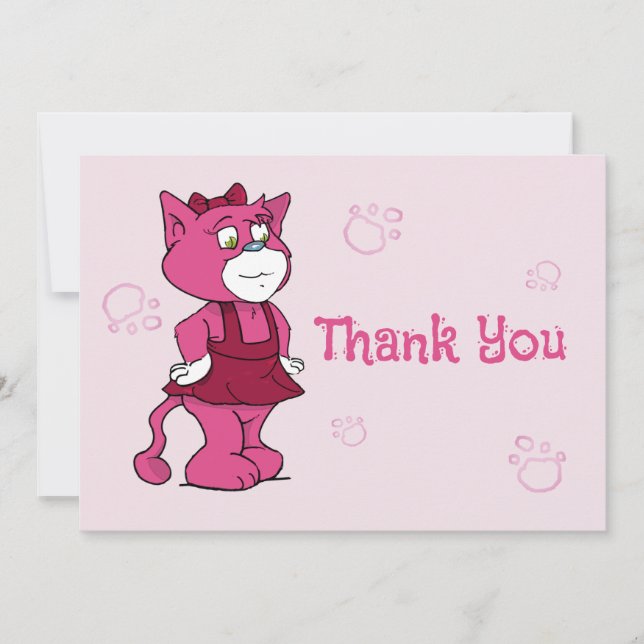 Carte De Remerciements Chats Boomi (Devant)