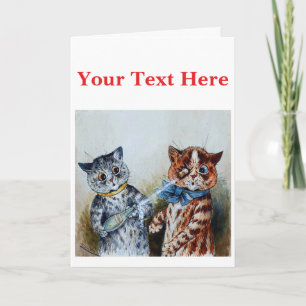 Carte De Remerciements chats de Louis Wain