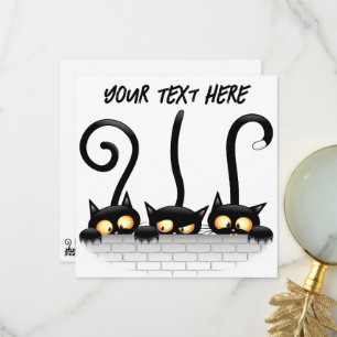 Carte De Remerciements Chats méchants, joueurs et personnages drôles