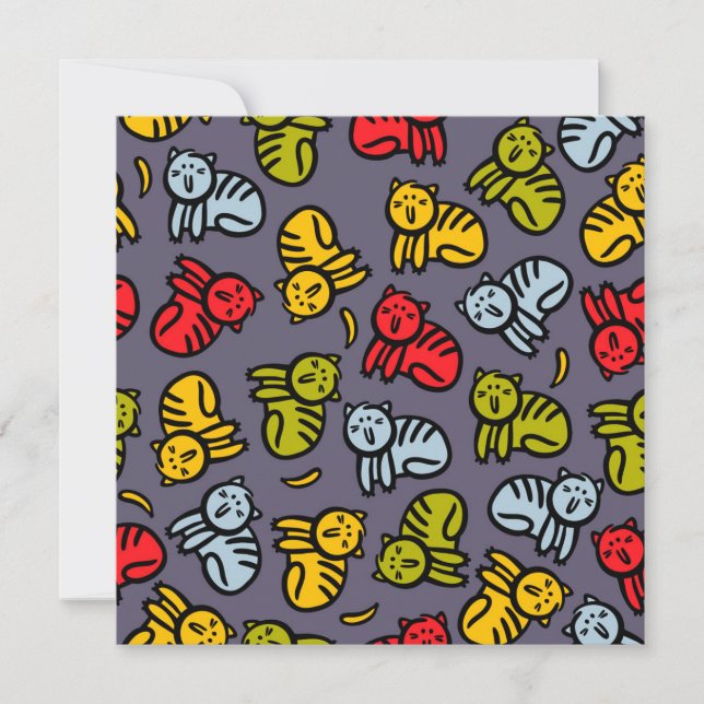 Carte De Remerciements Chats plus bananes (Devant)