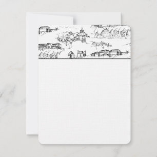 Carte De Remerciements Chattanooga Toile noir et blanc