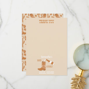 Carte De Remerciements Chaussures à talons Bubbly Rustique Mariage Occide