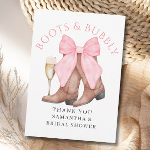 Carte De Remerciements Chaussures à talons Mariage Occidental Bulles 