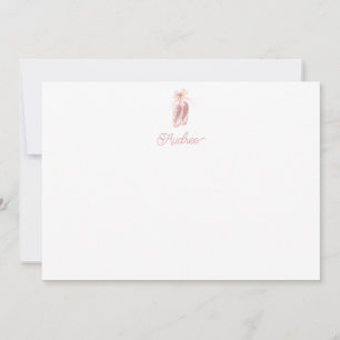 Carte De Remerciements Chaussures Ballerina Rose Élégant