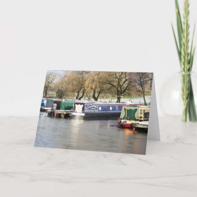 Carte De Remerciements Chauves étroites Canal gelé (Devant)