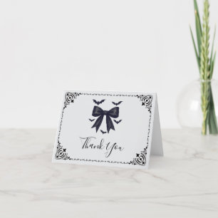Carte De Remerciements Chauves-souris et vaches Halloween Baby shower mod