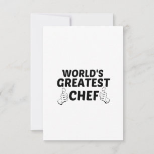 CARTE DE REMERCIEMENTS CHEF GREATEST